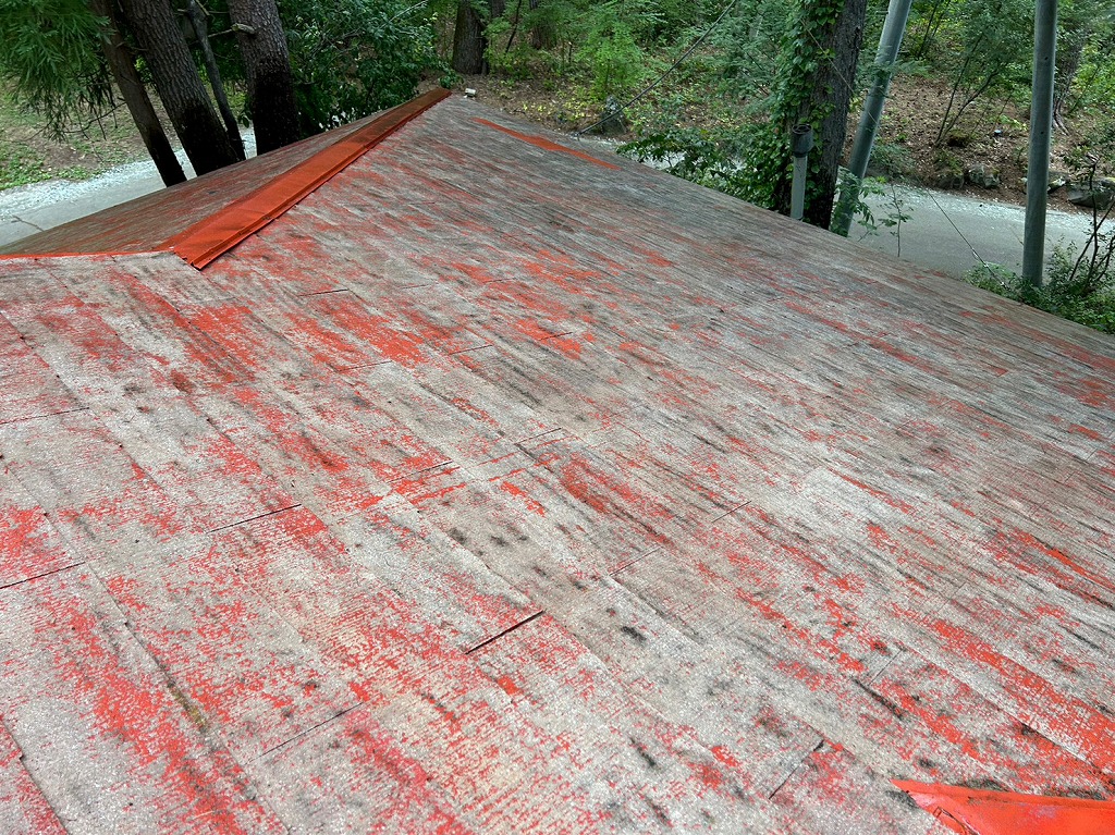 鳴沢村　高圧洗浄　屋根塗装